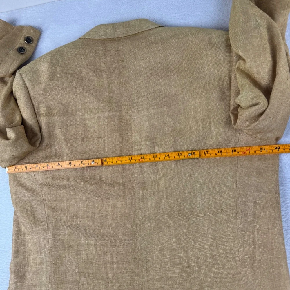 Hudson's Men's Store Silk Blazer Mens 40R Tan Vintage Two Button Sport‎ Coat
